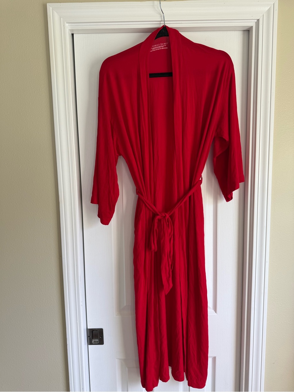 Victoria's Secret Bold Red Long Tie-Waist Robe